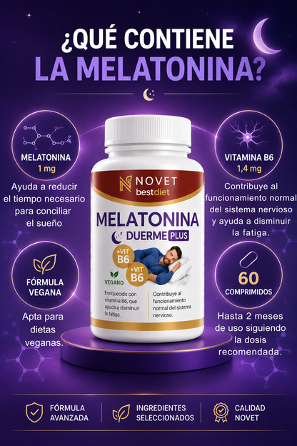 SUP Melatonina Duerme Plus 60 Cápsulas – Sueño Profundo y Reparador